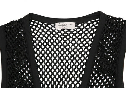 Yohji Yamamoto PH Fishnet Knit Vest Black Size M
