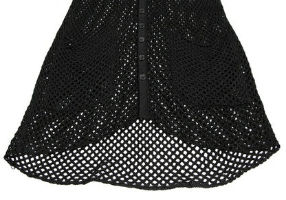 Yohji Yamamoto PH Fishnet Knit Vest Black Size M