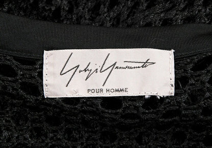 Yohji Yamamoto PH Fishnet Knit Vest Black Size M