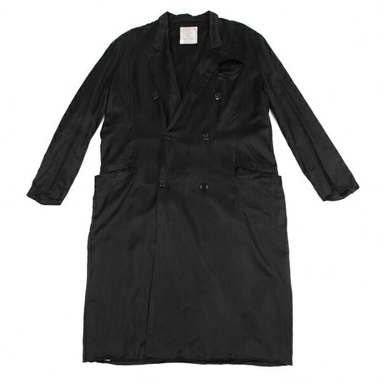 Yohji Yamamoto POUR HOMME Cupro Coat Black Size M