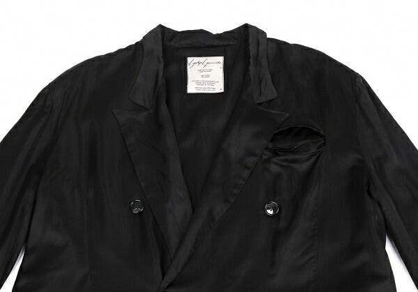 Yohji Yamamoto POUR HOMME Cupro Coat Black Size M