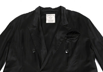 Yohji Yamamoto POUR HOMME Cupro Coat Black Size M
