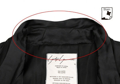Yohji Yamamoto POUR HOMME Cupro Coat Black Size M