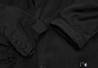 Yohji Yamamoto POUR HOMME Cupro Coat Black Size M