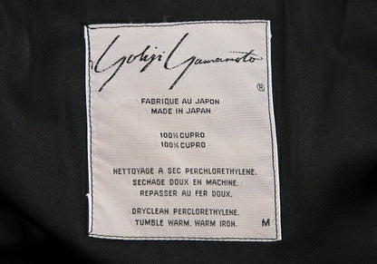 Yohji Yamamoto POUR HOMME Cupro Coat Black Size M