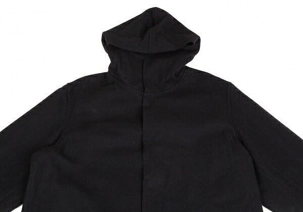 Yohji Yamamoto POUR HOMME Wool Felt Hooded Coat Black Size M