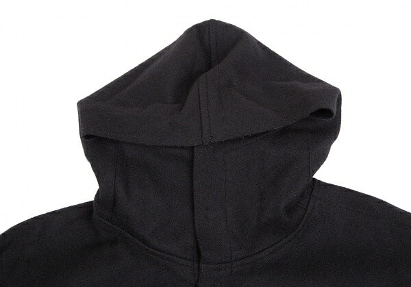 Yohji Yamamoto POUR HOMME Wool Felt Hooded Coat Black Size M