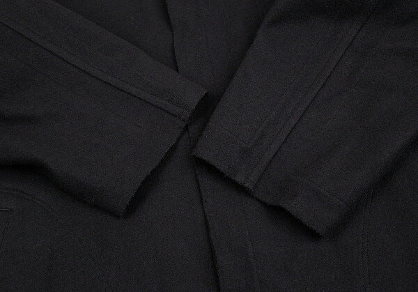Yohji Yamamoto POUR HOMME Wool Felt Hooded Coat Black Size M