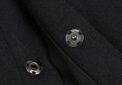 Yohji Yamamoto POUR HOMME Wool Felt Hooded Coat Black Size M
