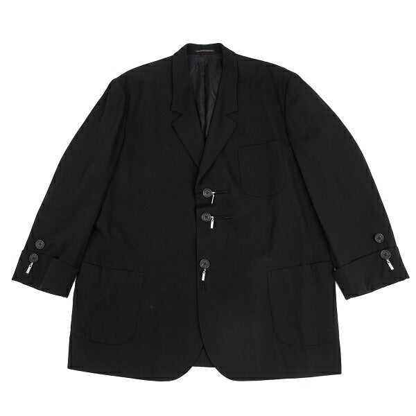 Yohji Yamamoto POUR HOMME 01SS Wool Jacket Black Size 2