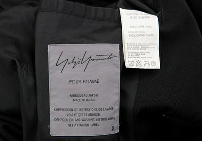 Yohji Yamamoto POUR HOMME 01SS Wool Jacket Black Size 2