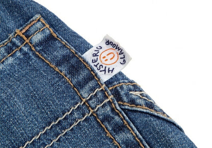 HYSTERIC GLAMOUR Star Patch Denim Wrap Skirt Blue Size FREE