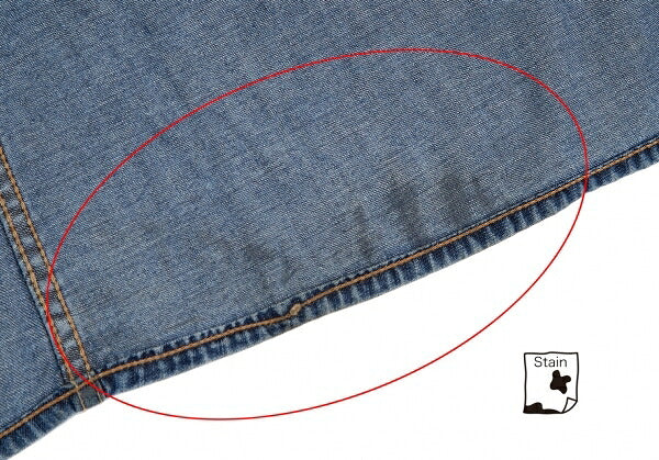 HYSTERIC GLAMOUR Star Patch Denim Wrap Skirt Blue Size FREE