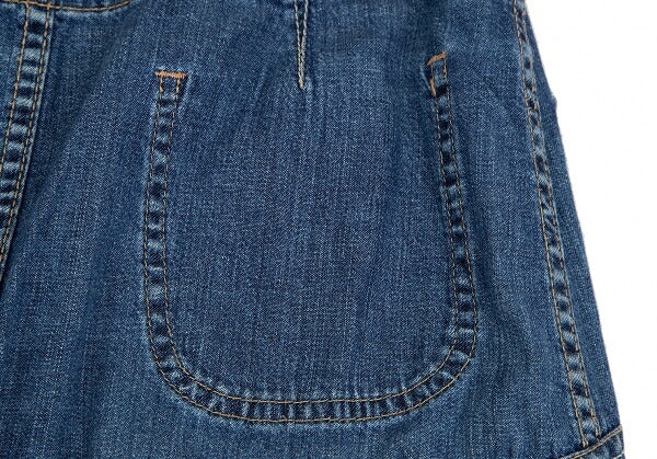 HYSTERIC GLAMOUR Star Patch Denim Wrap Skirt Blue Size FREE