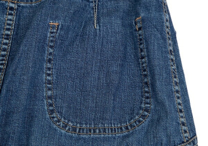 HYSTERIC GLAMOUR Star Patch Denim Wrap Skirt Blue Size FREE