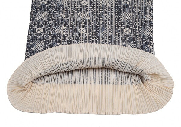 PLEATS PLEASE Geometric Print Tank Top Beige Navy Size 3