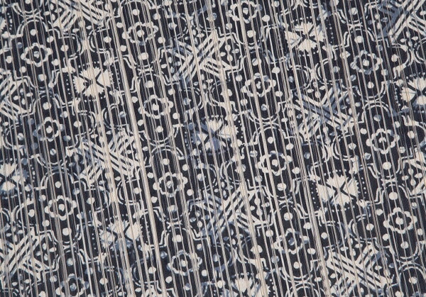 PLEATS PLEASE Geometric Print Tank Top Beige Navy Size 3