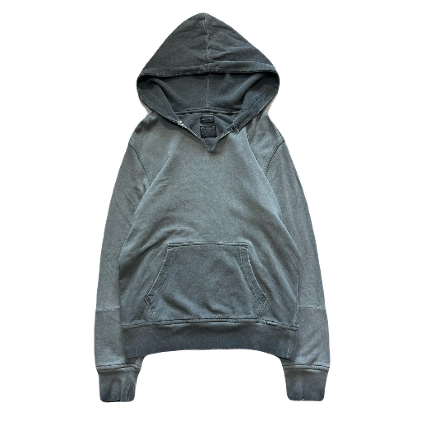 Diesel 00s Gray Fade Design Hoodie Size M