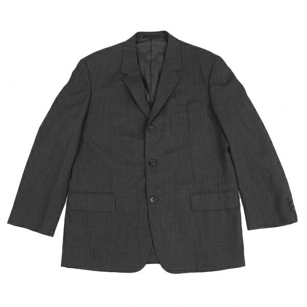 Y's for men Wool Poly 3B Single Jacket Charcoal Gray Size S