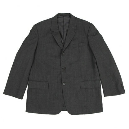 Y's for men Wool Poly 3B Single Jacket Charcoal Gray Size S