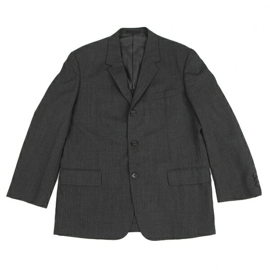Y's for men Wool Poly 3B Single Jacket Charcoal Gray Size S