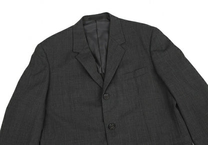 Y's for men Wool Poly 3B Single Jacket Charcoal Gray Size S