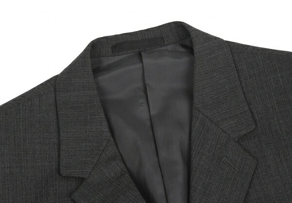 Y's for men Wool Poly 3B Single Jacket Charcoal Gray Size S