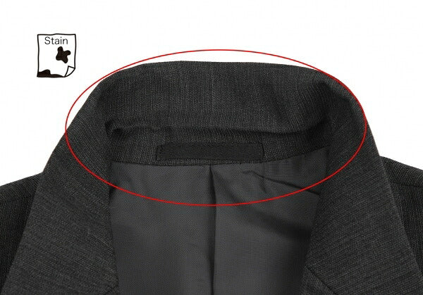 Y's for men Wool Poly 3B Single Jacket Charcoal Gray Size S