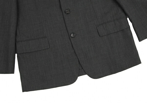 Y's for men Wool Poly 3B Single Jacket Charcoal Gray Size S