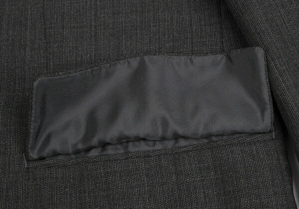 Y's for men Wool Poly 3B Single Jacket Charcoal Gray Size S