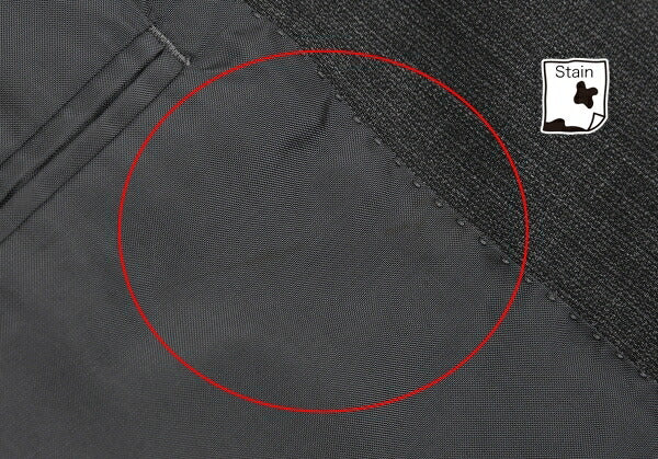 Y's for men Wool Poly 3B Single Jacket Charcoal Gray Size S