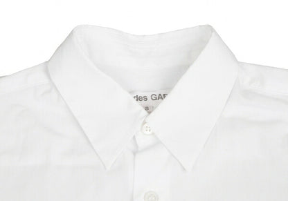 COMME des GARCONS Panel Sleeve Cotton White Gray Shirt Size S