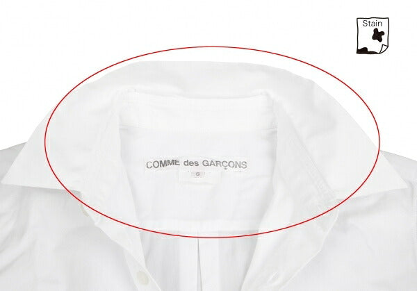 COMME des GARCONS Panel Sleeve Cotton White Gray Shirt Size S