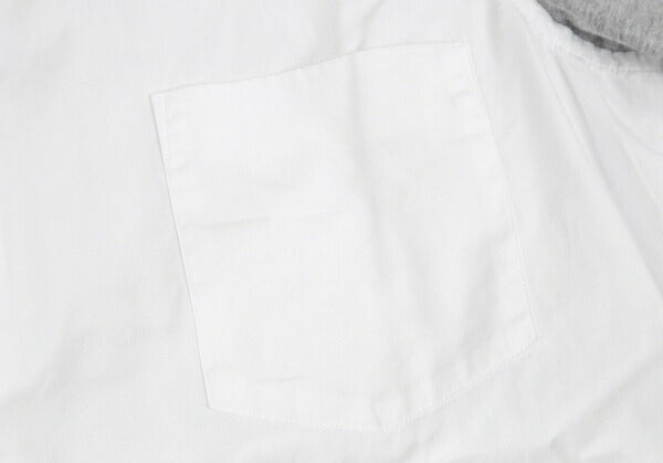 COMME des GARCONS Panel Sleeve Cotton White Gray Shirt Size S