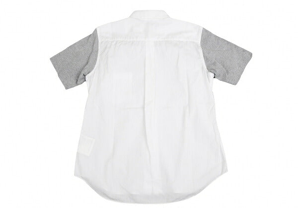 COMME des GARCONS Panel Sleeve Cotton White Gray Shirt Size S