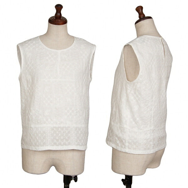 tricot COMME des GARCONS Paneled Lace Tank Top White Size M