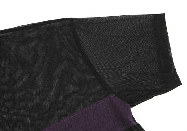 Y's Poly Mesh Front Patch T-Shirt Black Size 2