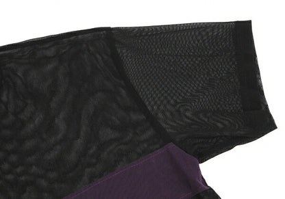 Y's Poly Mesh Front Patch T-Shirt Black Size 2
