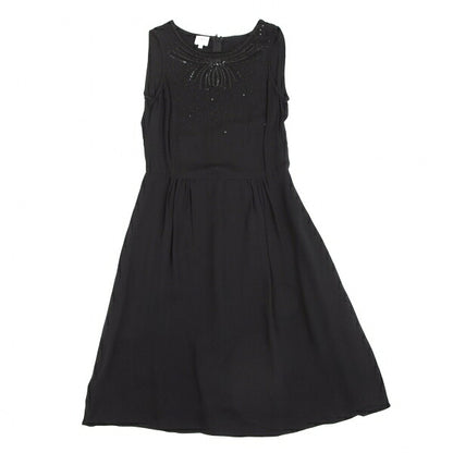 ARMANI COLLEZIONI Sequin Silk Sleeveless Dress Black Size 38