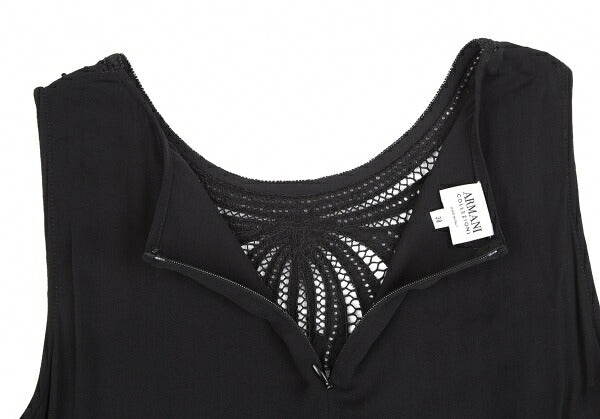 ARMANI COLLEZIONI Sequin Silk Sleeveless Dress Black Size 38