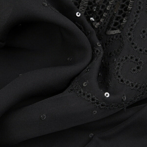 ARMANI COLLEZIONI Sequin Silk Sleeveless Dress Black Size 38