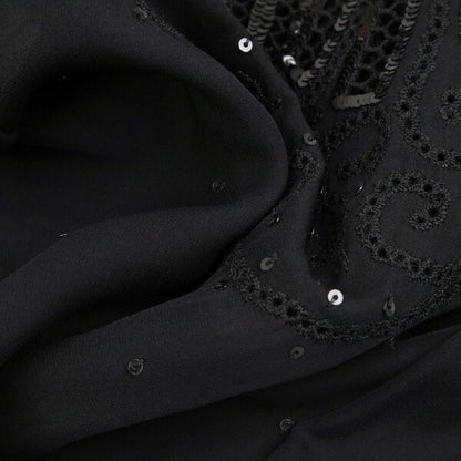 ARMANI COLLEZIONI Sequin Silk Sleeveless Dress Black Size 38