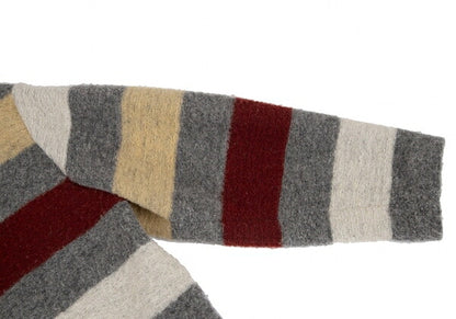 ISABEL MARANT Multicolor Striped Knit Jacket Gray Size 34