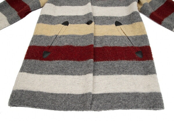 ISABEL MARANT Multicolor Striped Knit Jacket Gray Size 34