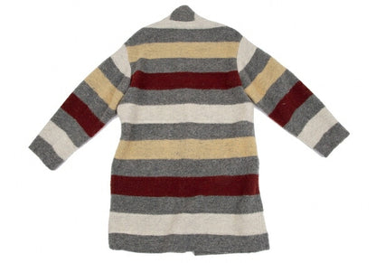 ISABEL MARANT Multicolor Striped Knit Jacket Gray Size 34