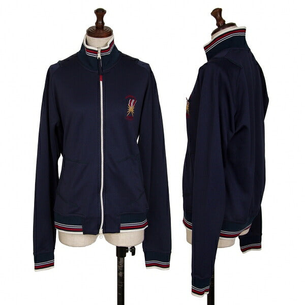 MARITHE + FRANCOIS GIRBAUD Embroidered Jacket Navy Size S