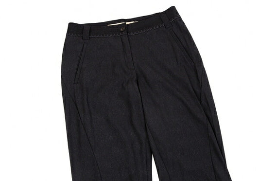 MARITHE Nylon Blend Stretch Double Pants Charcoal Size S