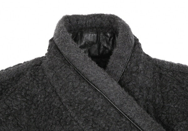ISSEY MIYAKE Boa Wool Leather Panel Jacket JP Size 9