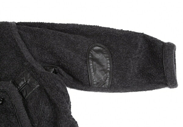 ISSEY MIYAKE Boa Wool Leather Panel Jacket JP Size 9
