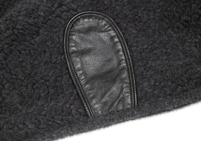 ISSEY MIYAKE Boa Wool Leather Panel Jacket JP Size 9